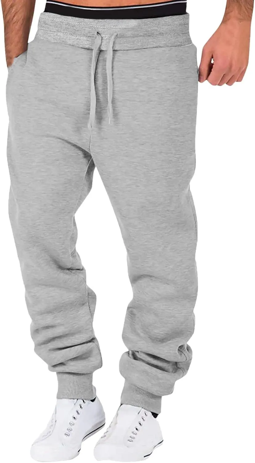 Cargo Pants for Men Relaxed Fit & Winter Pants for Men Drawstring Cargo Flat Front Straight Fit Pants Outdoor Sports