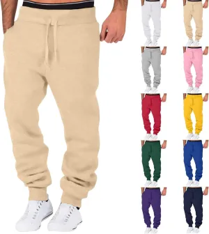 Cargo Pants for Men Relaxed Fit & Winter Pants for Men Drawstring Cargo Flat Front Straight Fit Pants Outdoor Sports