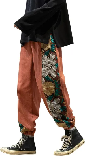 Cargo Pants for Men Relaxed Fit Mens Cargo Pants Elastic Waist Yoga Beach Pants Drawstring Yoga Beach Trousers Casual