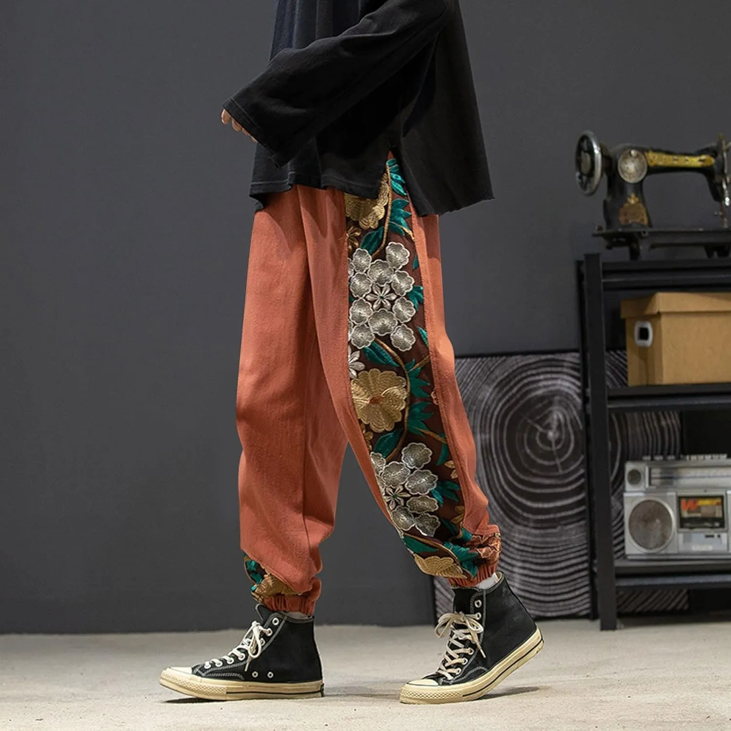 Cargo Pants for Men Relaxed Fit Mens Cargo Pants Elastic Waist Yoga Beach Pants Drawstring Yoga Beach Trousers Casual