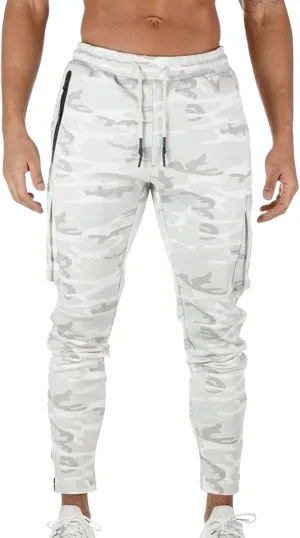 Cargo Pants for Men Relaxed Fit Pants Joggers for Men with Pockets Open Bottom Drawstring Men's Outdoor Work Military