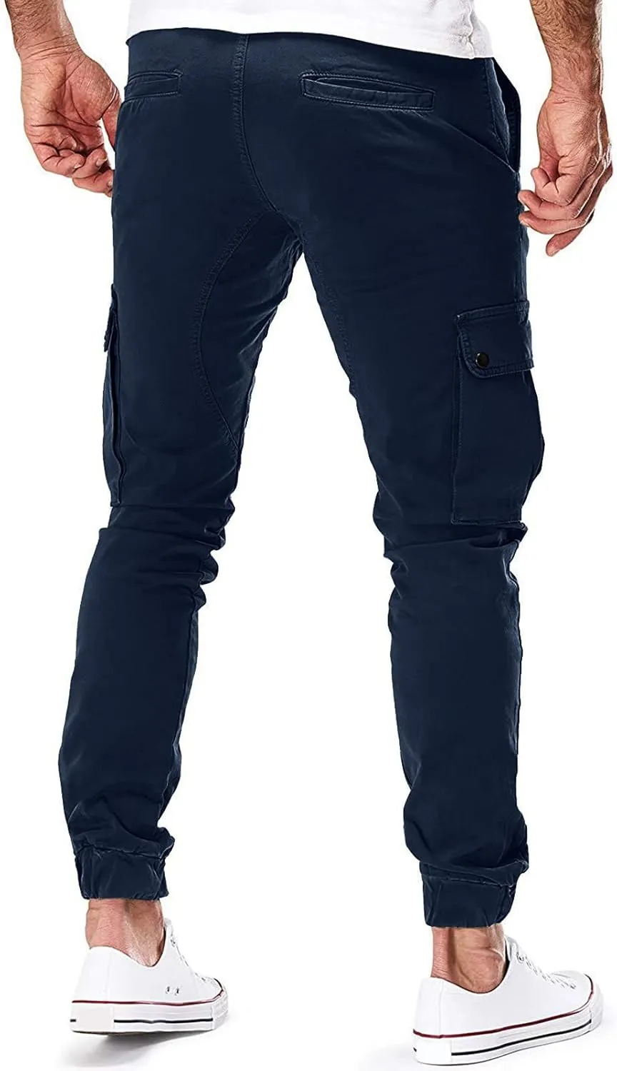 Cargo Pants for Men Relaxed Fit Running Casual Athletic Pants with Pockets Sweatpants Fashion Men's Sport Color Pants