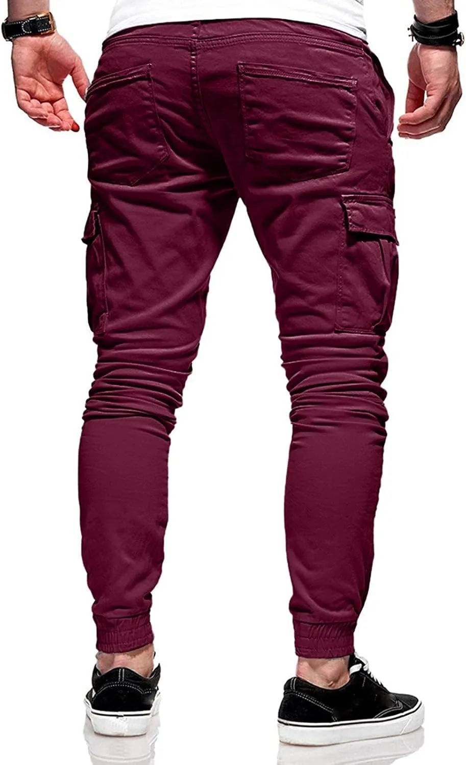 Cargo Pants for Men Relaxed Fit Stretch Elastic Waist Hiking Pants Sport Pants Jogger Sweatpants Men's Pants Straight