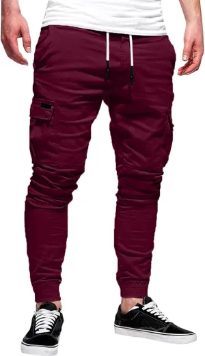 Cargo Pants for Men Relaxed Fit Stretch Elastic Waist Hiking Pants Sport Pants Jogger Sweatpants Men's Pants Straight