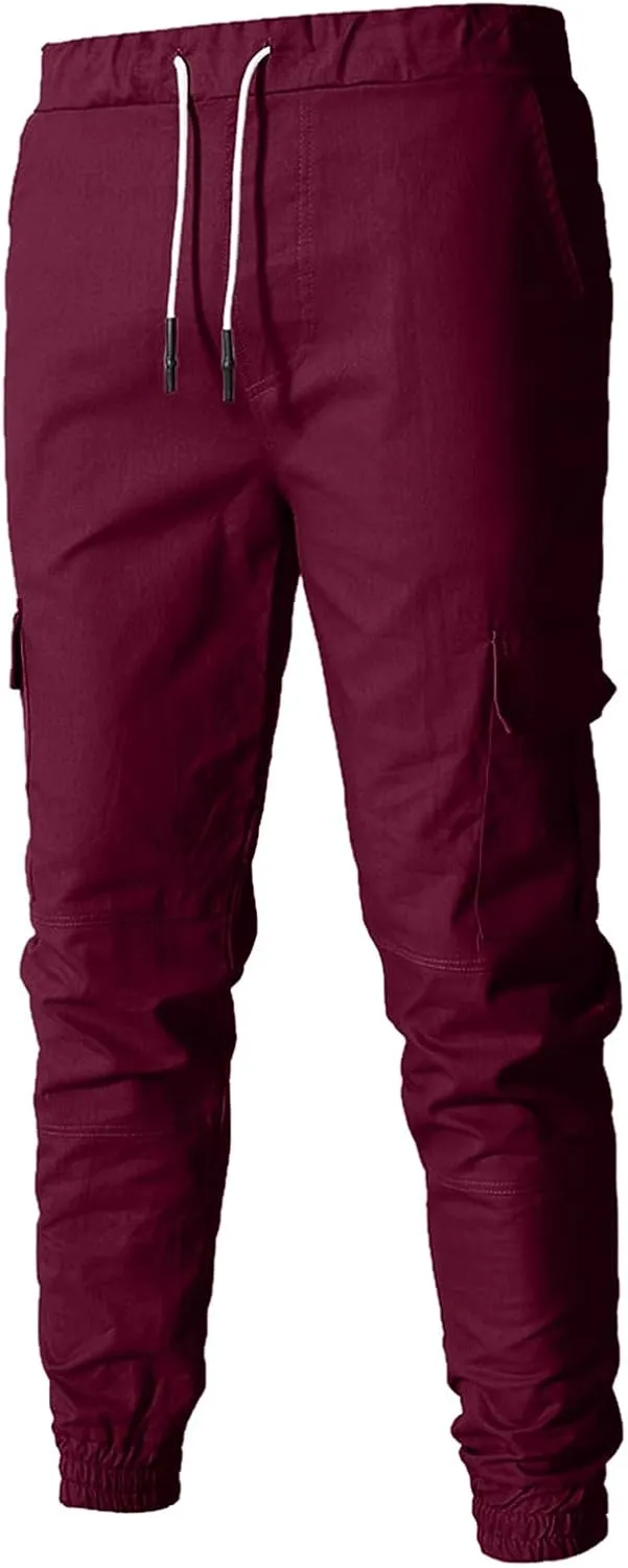 Cargo Pants for Men Relaxed Fit Stretch Elastic Waist Hiking Pants Sport Pants Jogger Sweatpants Men's Pants Straight