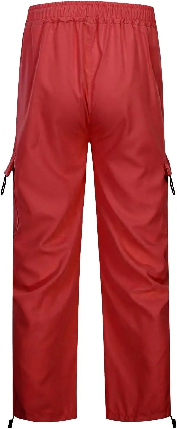 Cargo Pants Women Y2K Baggy Cargo Pants Parachute Pants Trendy Stretchy High Waist Wide Leg Trousers Jogger