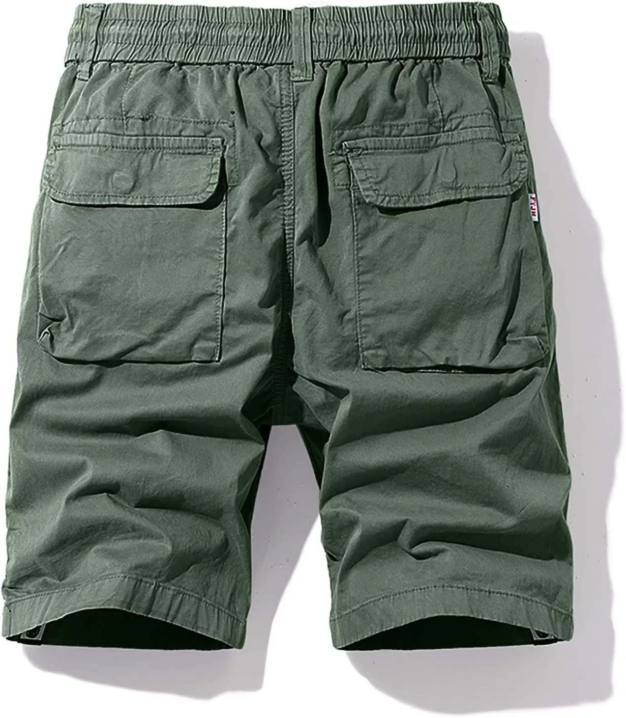Cargo Shorts for Men Relaxed Fit Drawstring Elastic Waist Multi Pockets Tooling Shorts Classic-Fit Utility Shorts