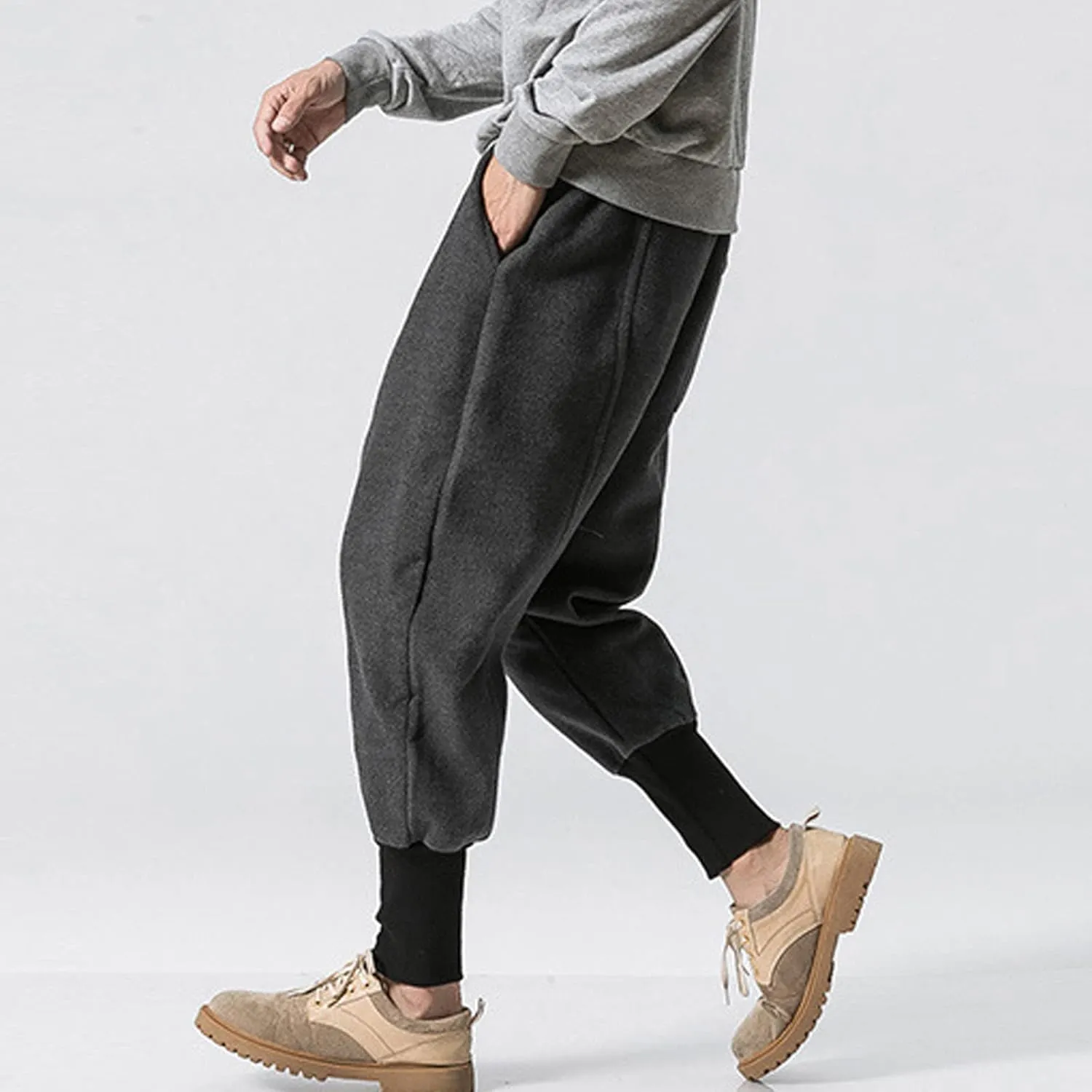 Cargo Sweatpants for Men Baggy Slim Fit Gym Running Workout Pants Athletic Drawstring Jogger Men's Pants with Pockets