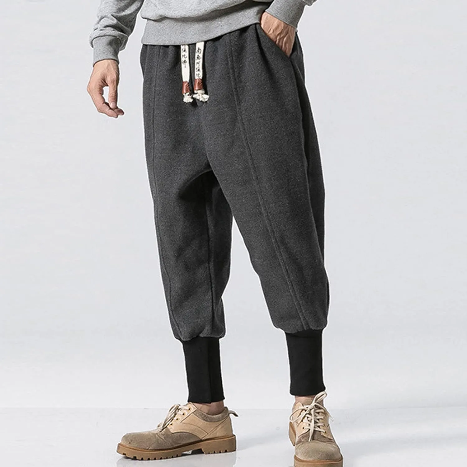 Cargo Sweatpants for Men Baggy Slim Fit Gym Running Workout Pants Athletic Drawstring Jogger Men's Pants with Pockets