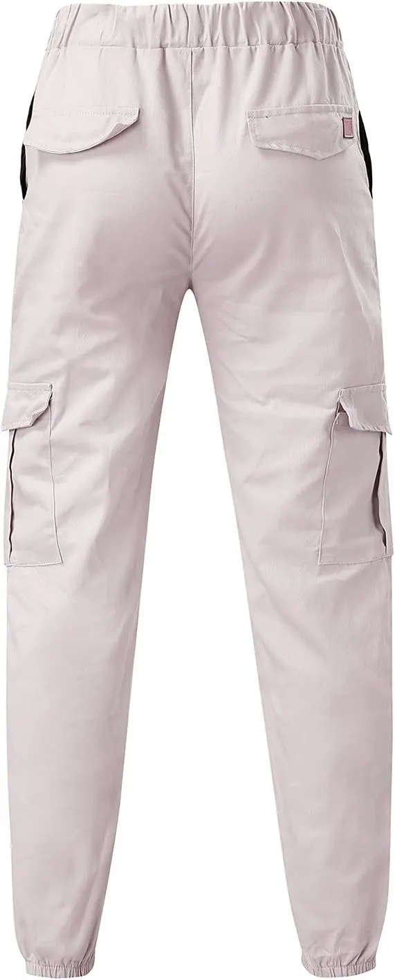 Cargo Sweatpants for Men Big and Tall Fleece Joggers Elastic Waist Baggy Drawstring Trousers Sweat Pants with Pockets