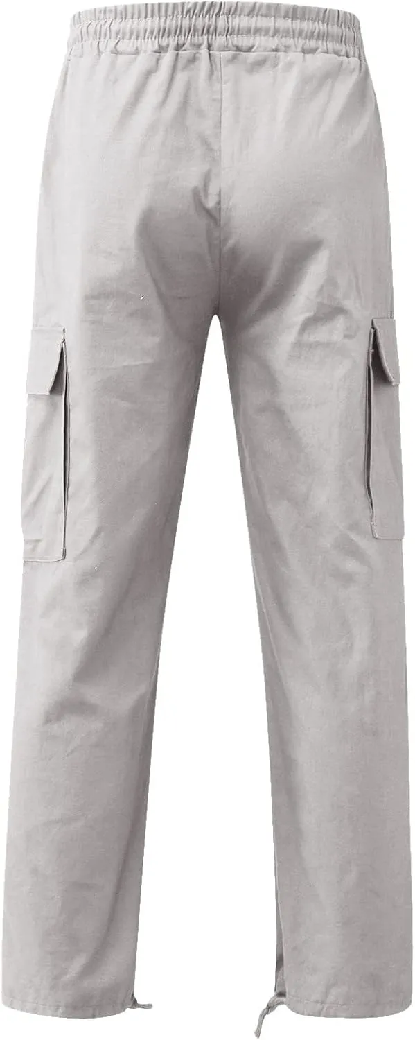 Cargo Sweatpants for Men Big and Tall Mens Fashion Cargo Pants Athletic Joggers Pants Chino Trousers Mens Sweatpants