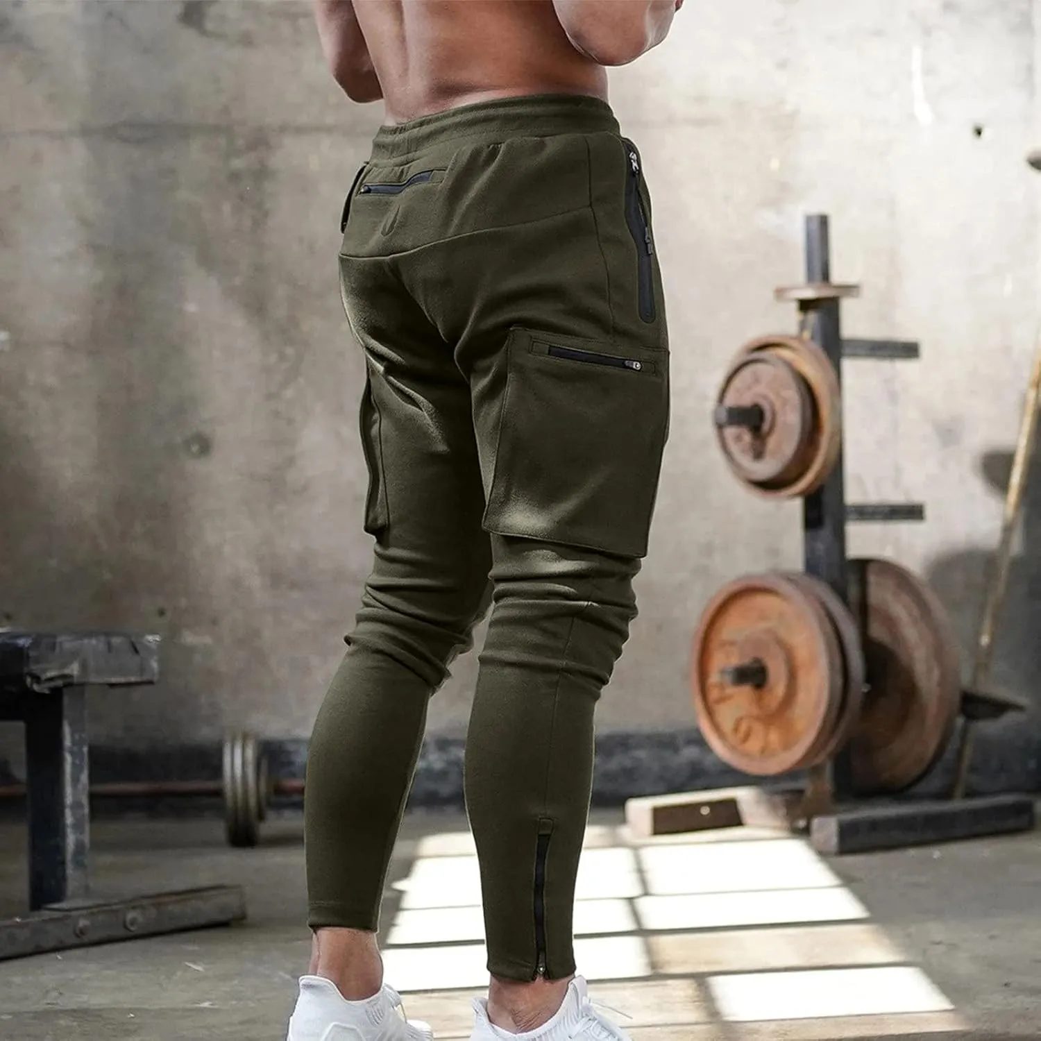 Cargo Sweatpants for Men Mens Lounge Pants Elastic Waist Jogger Sports Pants Drawstring Sports Trousers Men's Casual