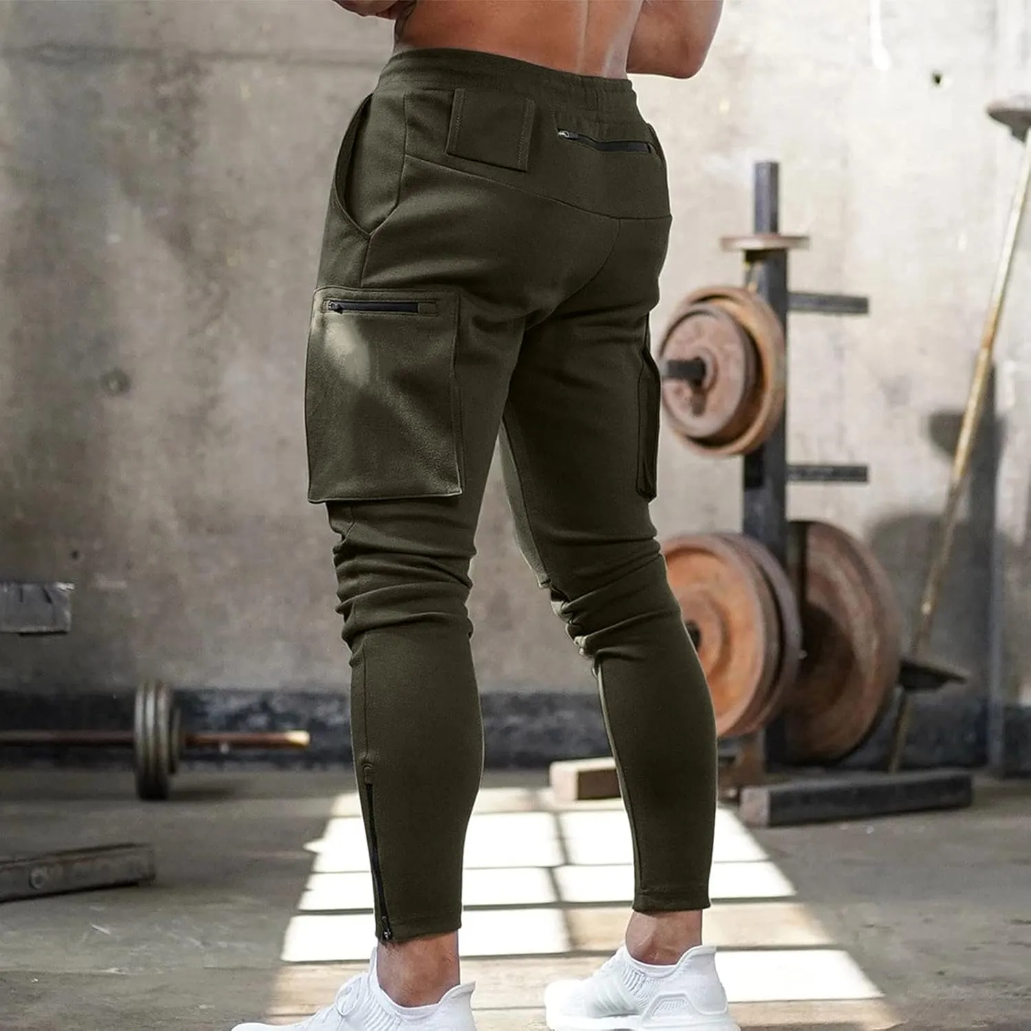 Cargo Sweatpants for Men Mens Lounge Pants Elastic Waist Jogger Sports Pants Drawstring Sports Trousers Men's Casual