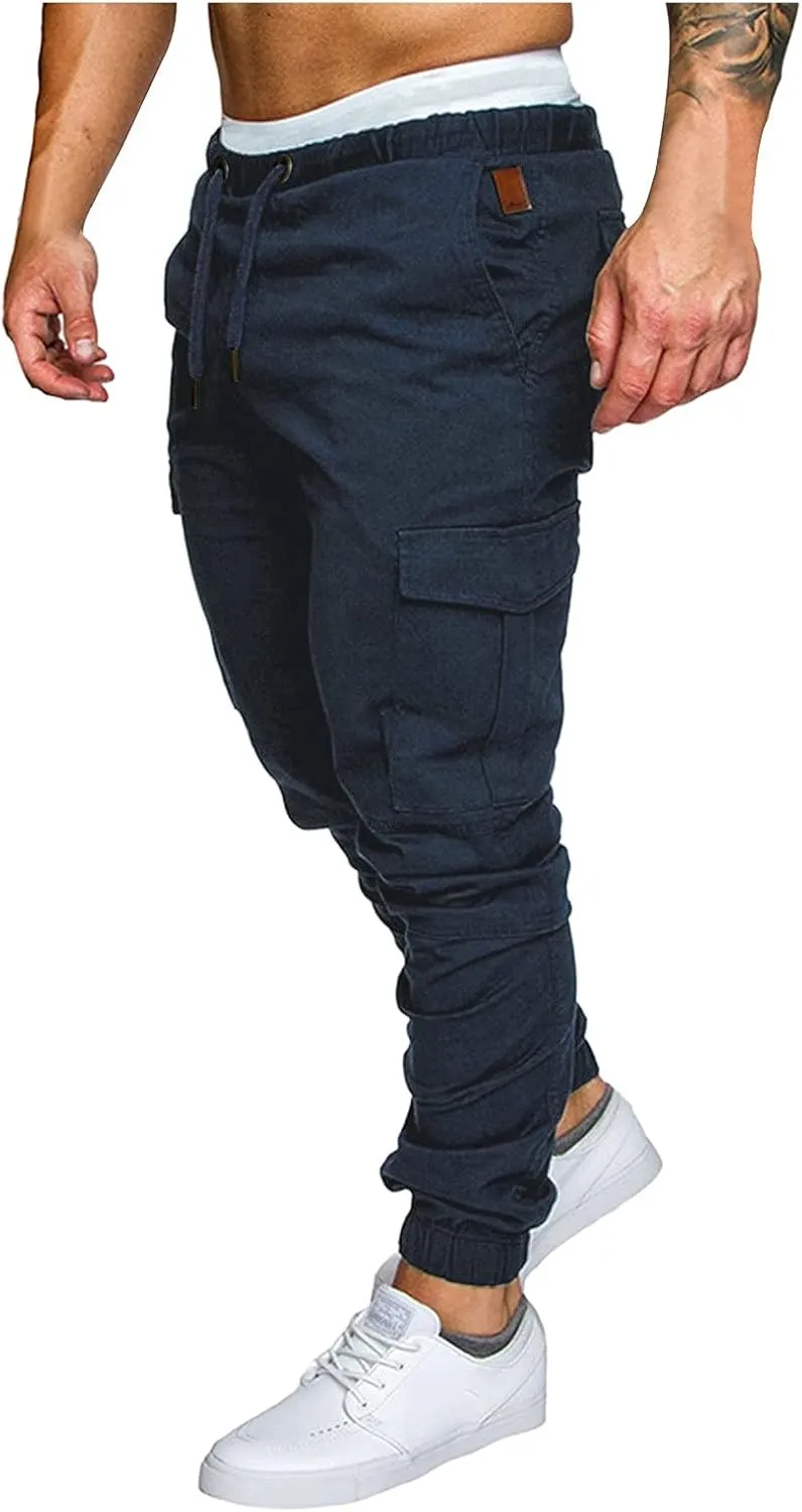 Cargo Sweatpants for Men Mens Lounge Pants Men Casual Cargo Pants Hiking Pants Workout Joggers Men's Reflective Cargo