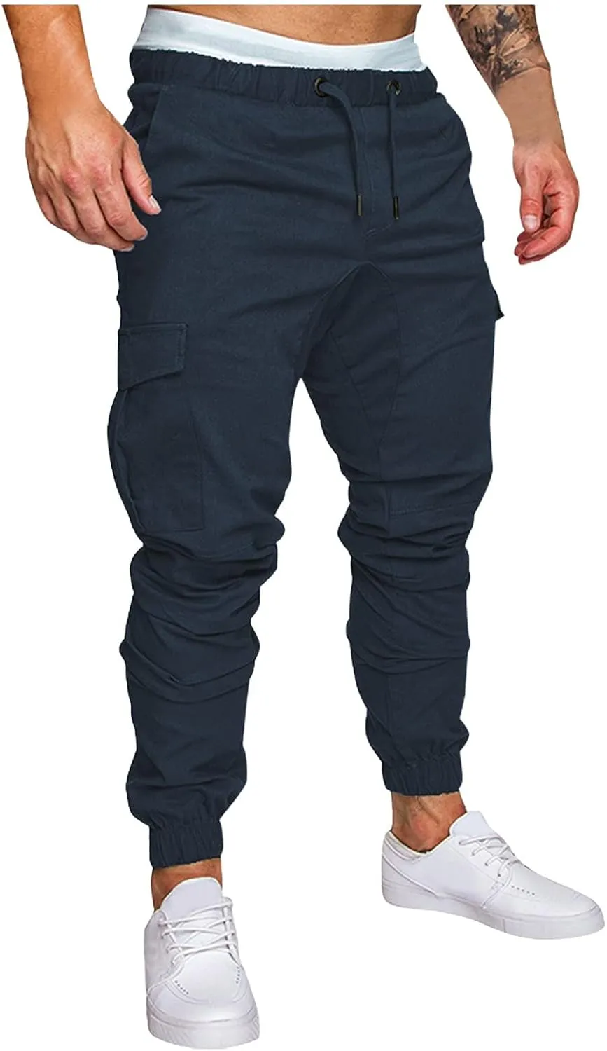 Cargo Sweatpants for Men Mens Lounge Pants Men Casual Cargo Pants Hiking Pants Workout Joggers Men's Reflective Cargo