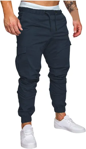 Cargo Sweatpants for Men Mens Lounge Pants Men Casual Cargo Pants Hiking Pants Workout Joggers Men's Reflective Cargo