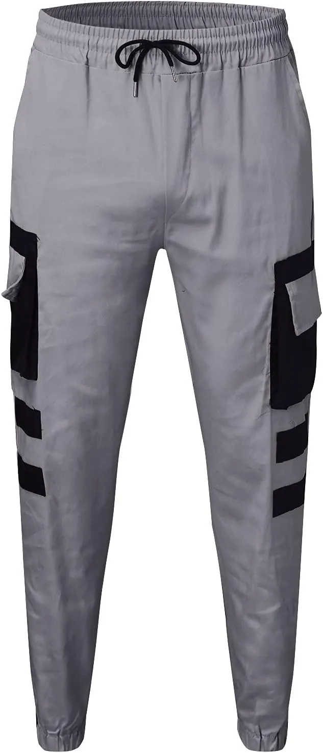 Cargo Sweatpants for Men Mens Lounge Pants Pants with Elastic Drawstring Waist Men's Jogger Pants Baggy Goth Techwear