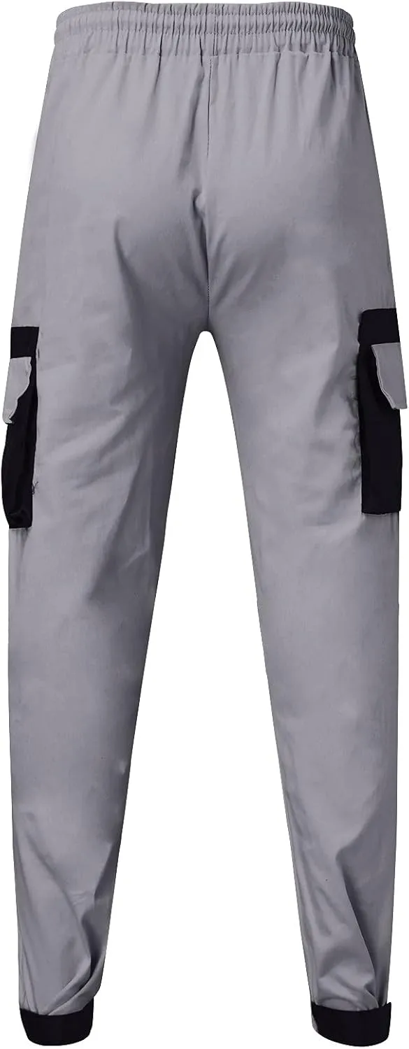 Cargo Sweatpants for Men Mens Lounge Pants Pants with Elastic Drawstring Waist Men's Jogger Pants Baggy Goth Techwear