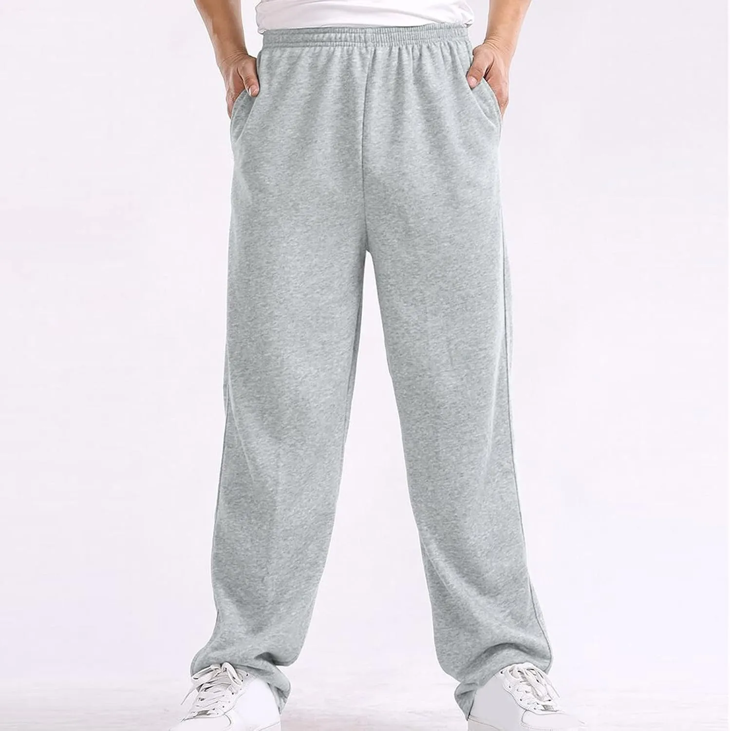 Cargo Sweatpants for Men Mens Lounge Pants Solid Casual Outdoor Long Pants Men's Elastic Waist Drawstring Long Pants