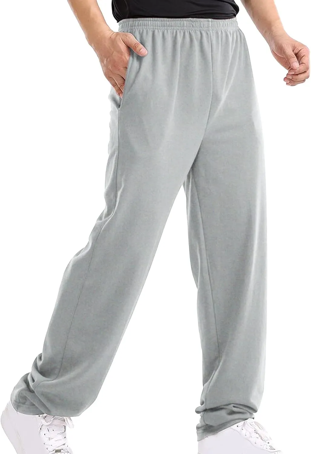 Cargo Sweatpants for Men Mens Lounge Pants Solid Casual Outdoor Long Pants Men's Elastic Waist Drawstring Long Pants