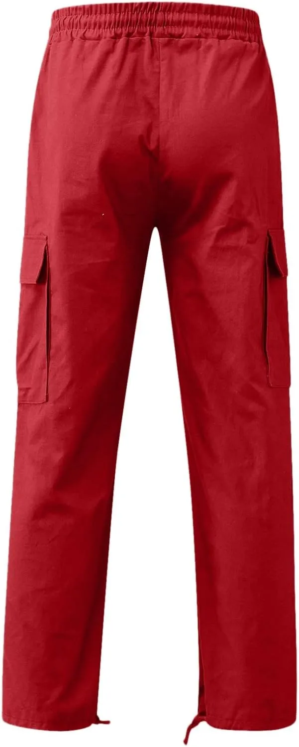 Cargo Sweatpants for Men Mens Lounge Pants with Pockets Men's Joggers Sweatpants Gym Training Workout Pants Slim Fit