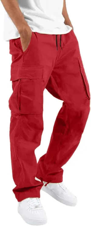 Cargo Sweatpants for Men Mens Lounge Pants with Pockets Men's Joggers Sweatpants Gym Training Workout Pants Slim Fit