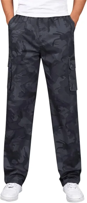 Cargo Trousers for Men Cargo Pants Men's Tech Fleece Active Athletic Casual Open Bottom Cargo Sweatpants with Pockets