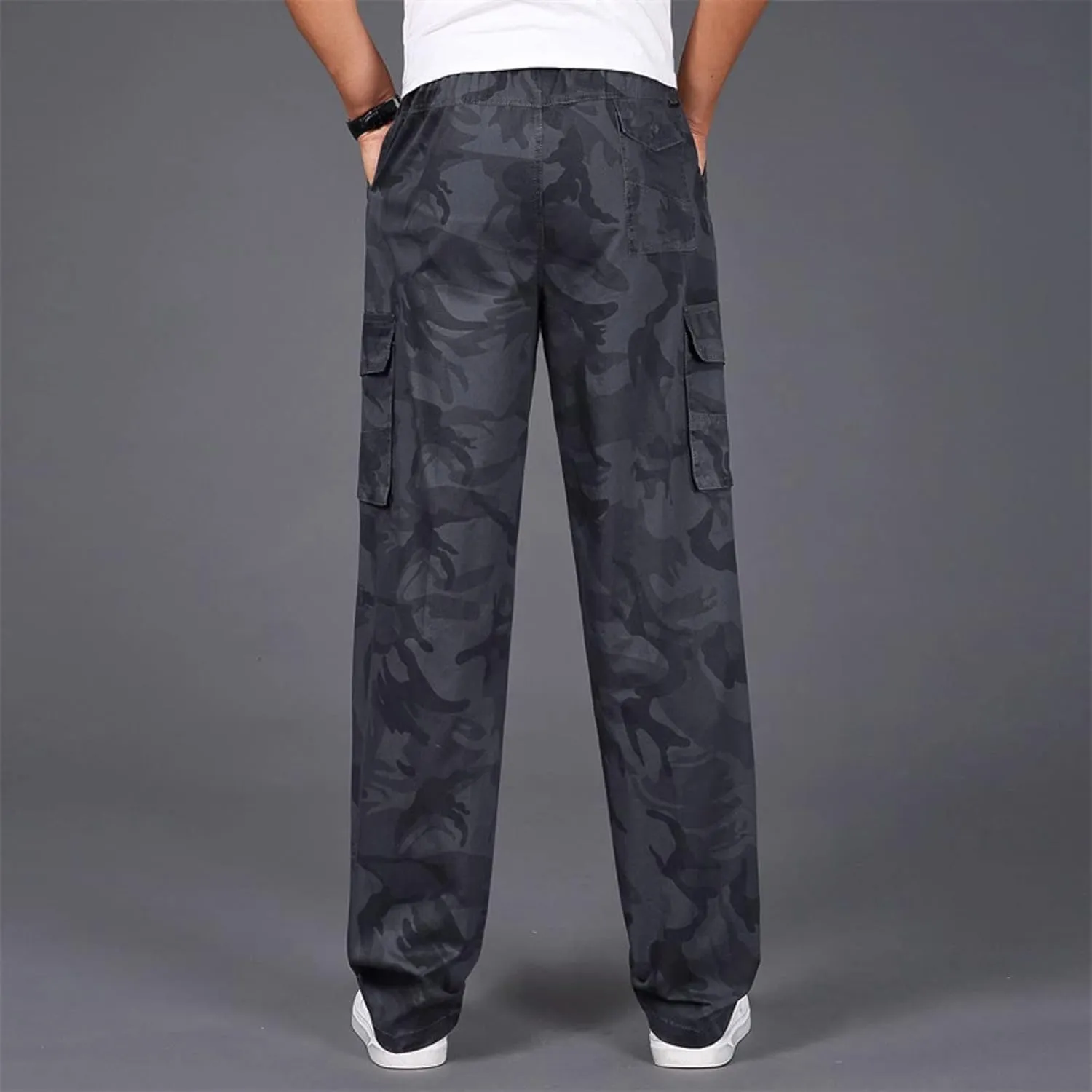 Cargo Trousers for Men Cargo Pants Men's Tech Fleece Active Athletic Casual Open Bottom Cargo Sweatpants with Pockets