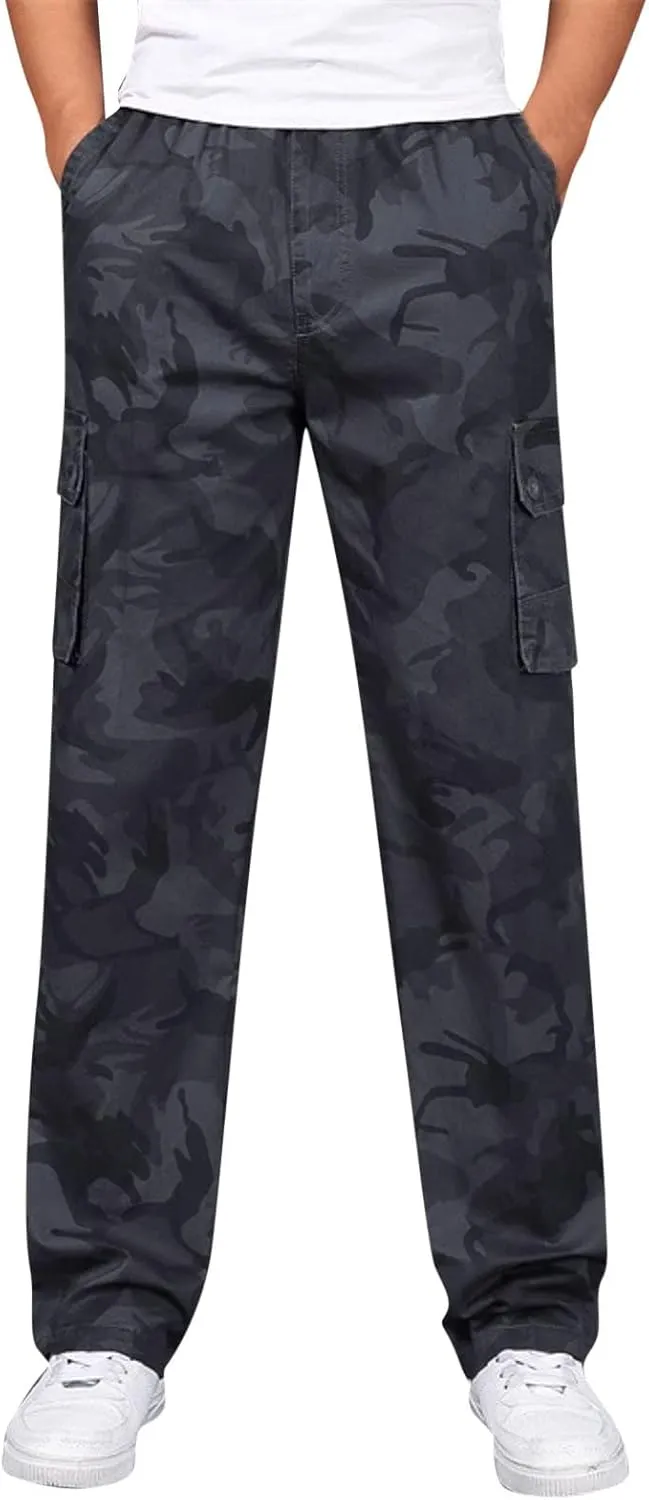 Cargo Trousers for Men Cargo Pants Men's Tech Fleece Active Athletic Casual Open Bottom Cargo Sweatpants with Pockets