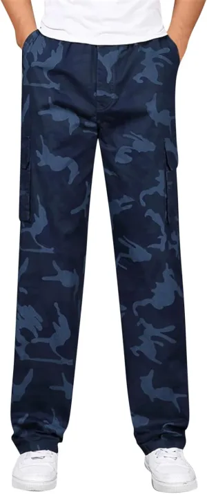 Cargo Trousers for Men Cargo Pants Men's Tech Fleece Active Athletic Casual Open Bottom Cargo Sweatpants with Pockets