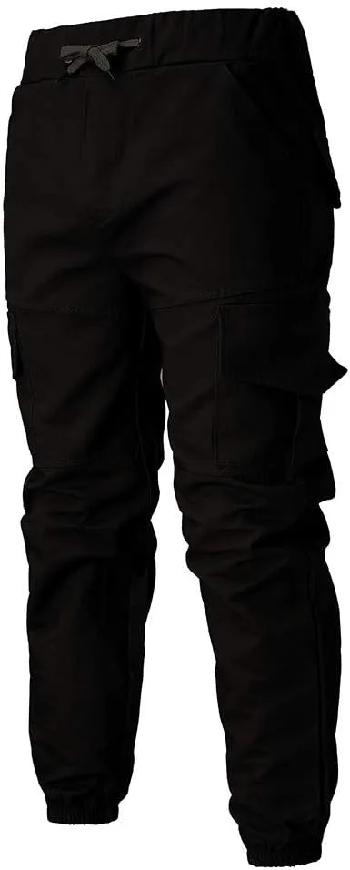 Cargo Trousers for Men Casual Jogger Sweatpants for Men Multi-Pocket Cargo Pants Drawstring Sports Trousers Stretch