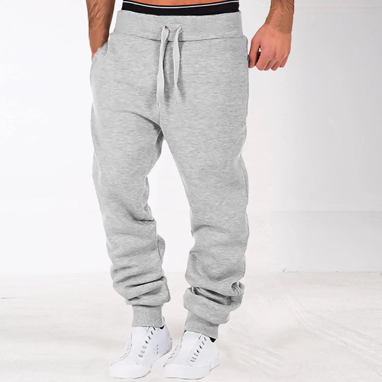 Cargo Trousers for Men Pants Outdoor Pant Casual Pants for Men False Zipper Pockets Low Rise Jogging Pants Straight