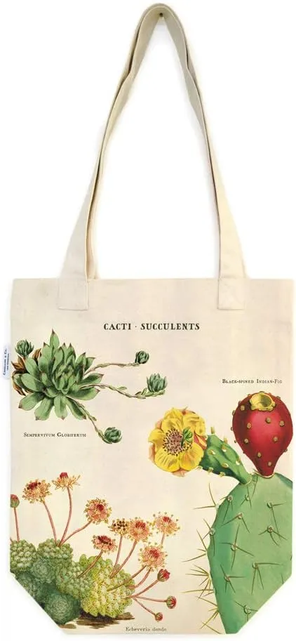 Cavallini Papers & Co., Inc. Cacti & Succulents Tote Bag