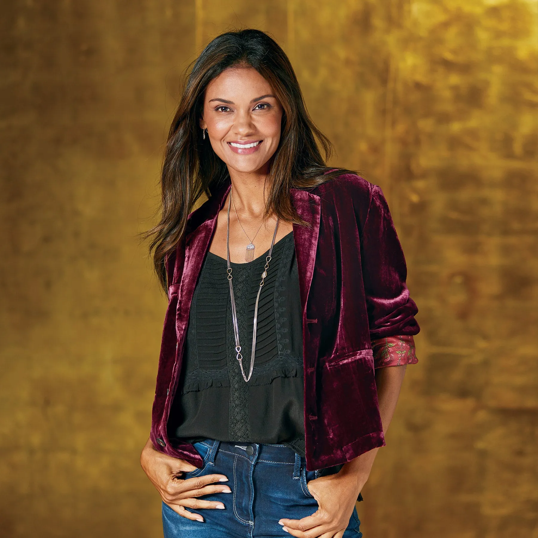 Champange Toast Velvet Jacket