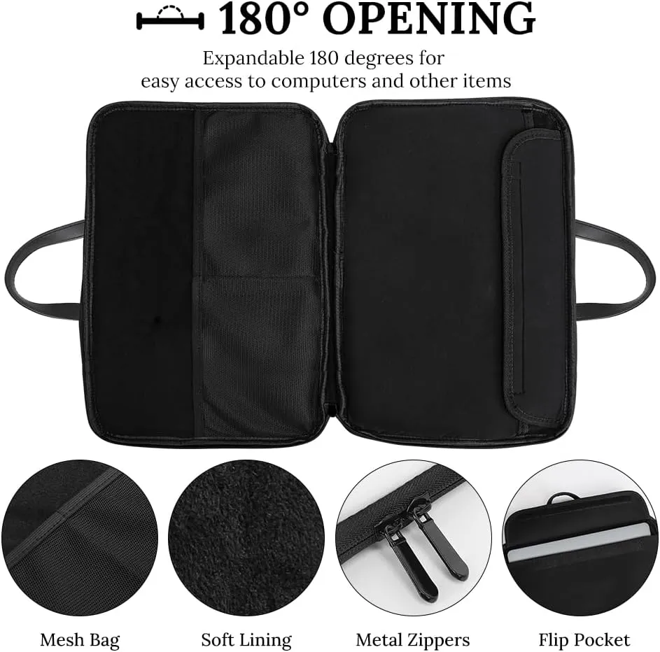 Cherry Ice Cream Leather Bag Laptop Case Slim Water Resistant Computer Bags with Handle Briefcase for Work