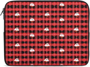 Christmas Red Black Plaid Santa Personalized Laptop Bag Business Casual Laptop Cases Slim Computer Bag Briefcase