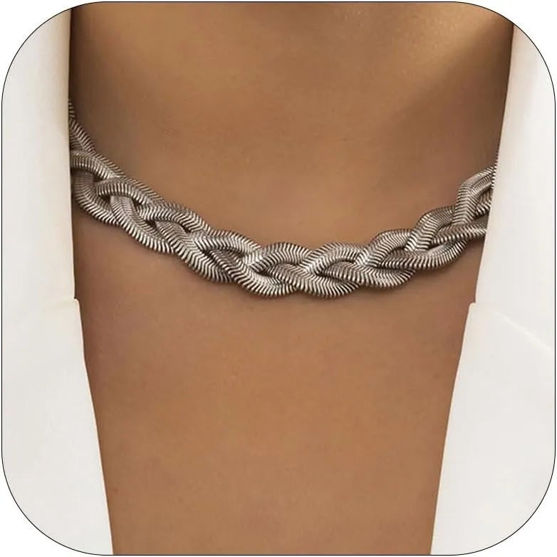 Chunky Gold Necklace Dainty Lariat Necklace for Women Gold Accessories Body Chain Jewelry Long Necklaces with Pendants for Women Trendy Twist Herringbone Y Shaped Necklace