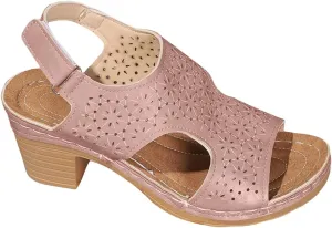 Chunky High Heels Sandals for Womens Ankle Strap Platform Wedge Sandals Comfortable Dressy Peep Toe Cutout Heels Outdoor Shoes