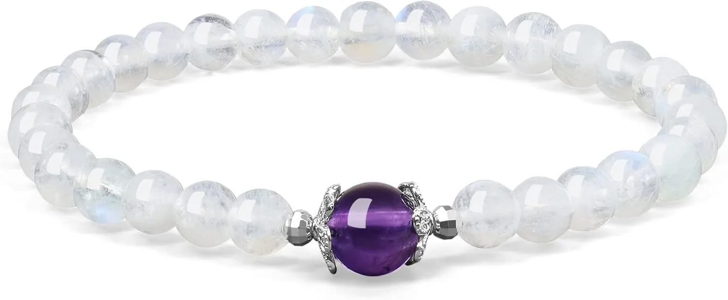 COAI Women's Birthstone Bracelet Moonstone Bracelet Crystal Bracelet for Women
