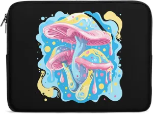 Colorful Mushrooms Psychedelic Personalized Laptop Bag Business Casual Laptop Cases Slim Computer Bag Briefcase