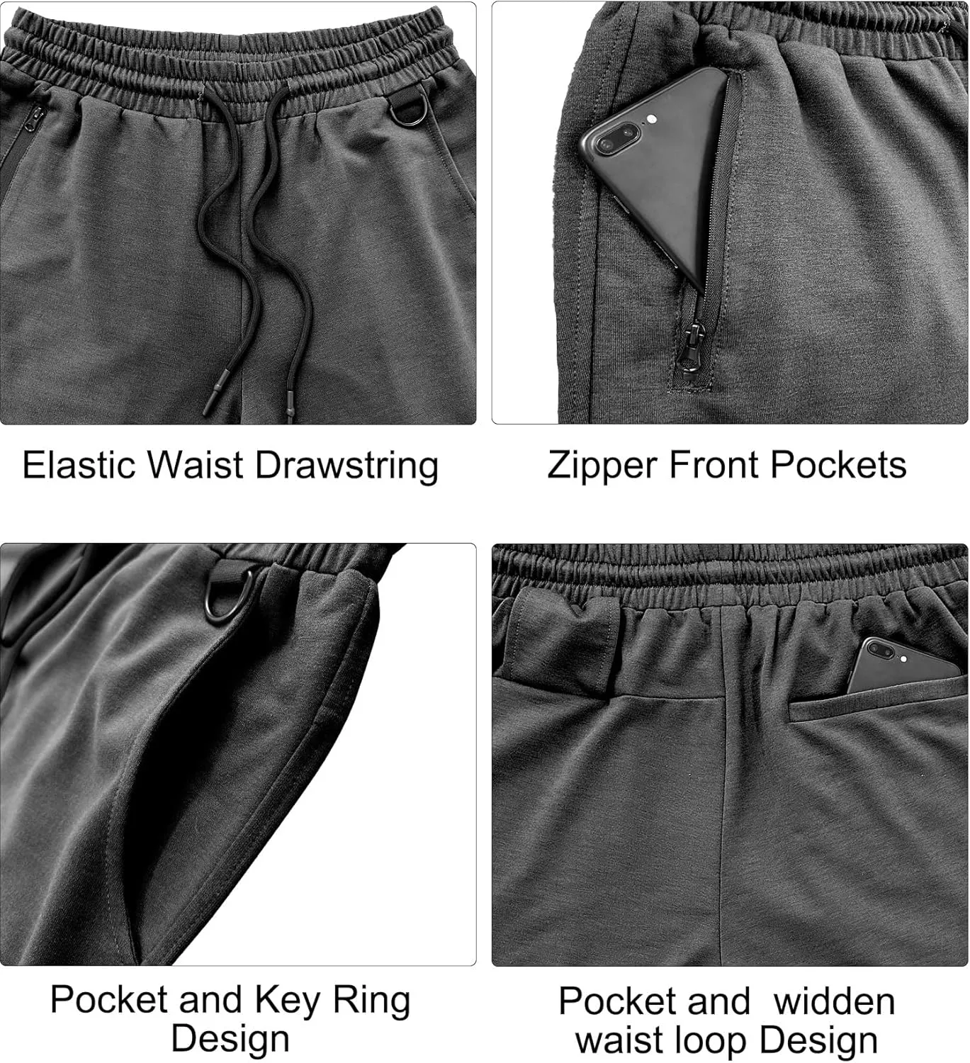 Comdecevis Men's Running Shorts Lightweight Gym Workout Athletic Shorts