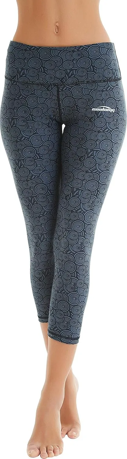 COOLOMG Women Yoga Leggings Running Tights Low Rise Leggings Workout Gym with Hidden Pockets
