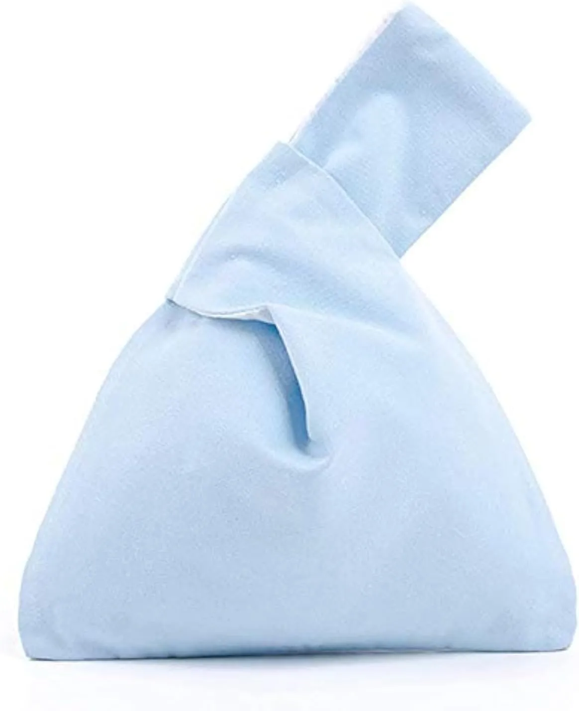 Cotton Canvas Plain Color Canvas Wrist Wristlet Handbag Sleeve Knot Pouch Portable Purse Tote Gift Bag
