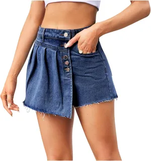 Cowgirl High Cut Thermal Track Athletic Skirts for Women Faux Denim Skirts Trousers Pants Shorts Women 2025