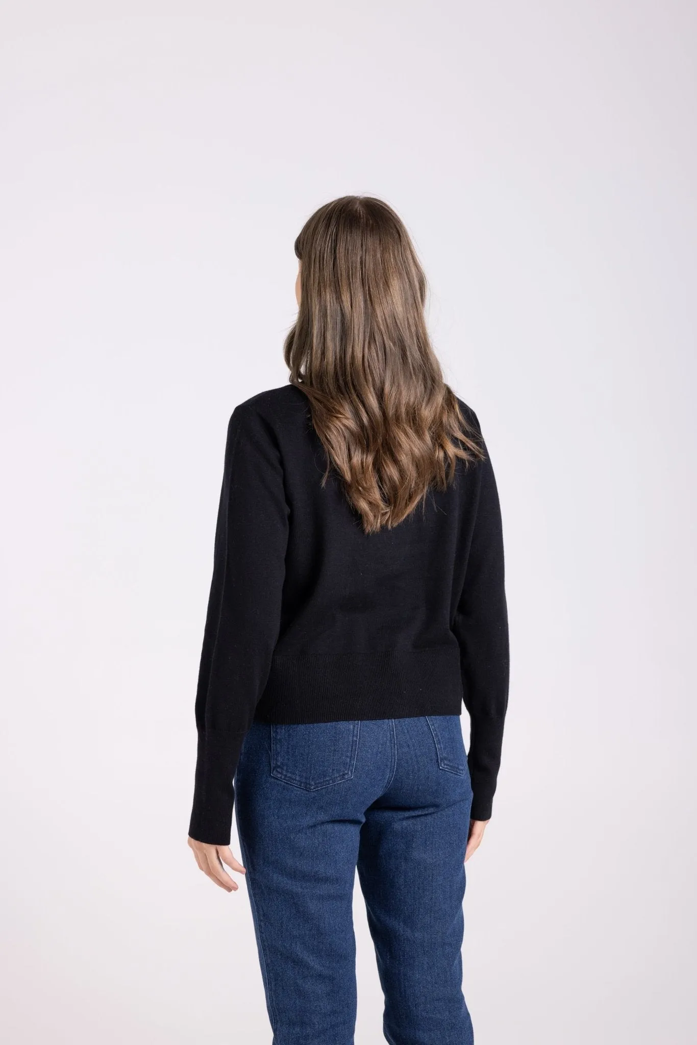 Cropped Button Through Cardigan
