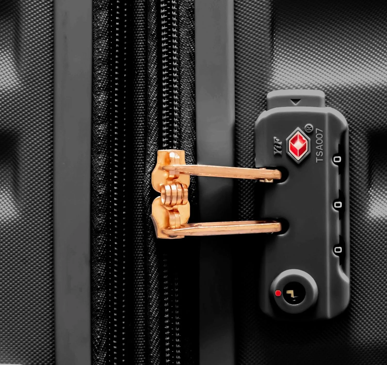 DELSEY PARIS Alexis Durable Luggage Set, Expandable & Lightweight 4-Wheel Spinners, Easy Grip handles for Smooth Journeys, TSA-Lock Incorporated, Men and Women, Black/Rose Gold, 2-Piece Set (21"/29")