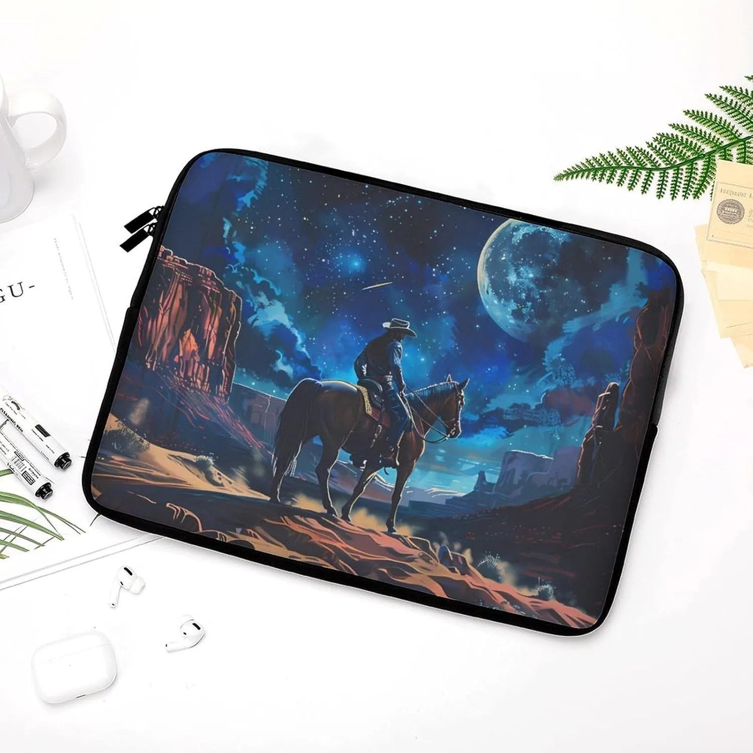 Desert Night Denim Boy Personalized Laptop Bag Business Casual Laptop Cases Slim Computer Bag Briefcase