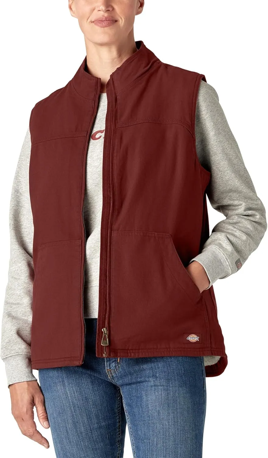 Dickies Womens Fleece Lined Duck Canvas Vest