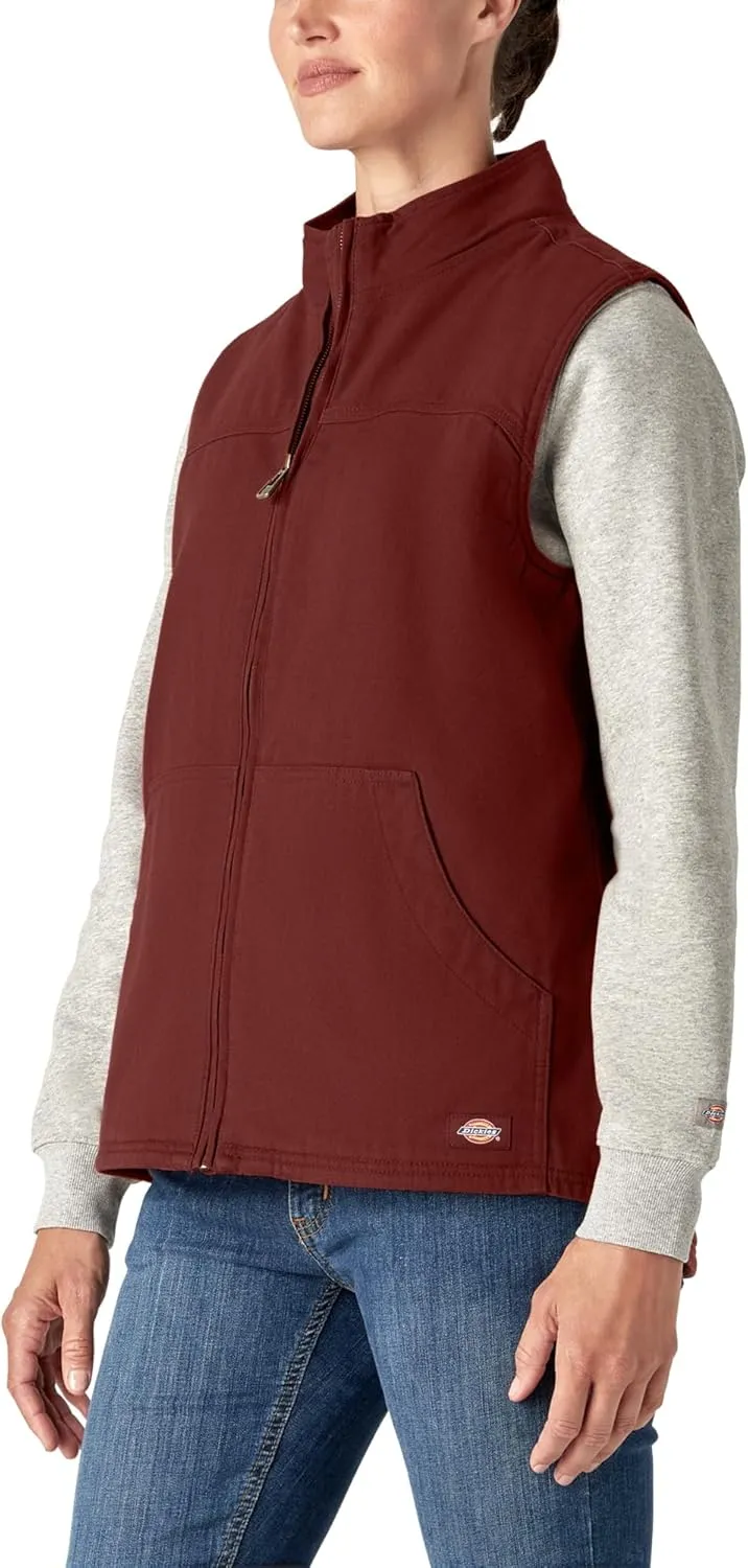 Dickies Womens Fleece Lined Duck Canvas Vest