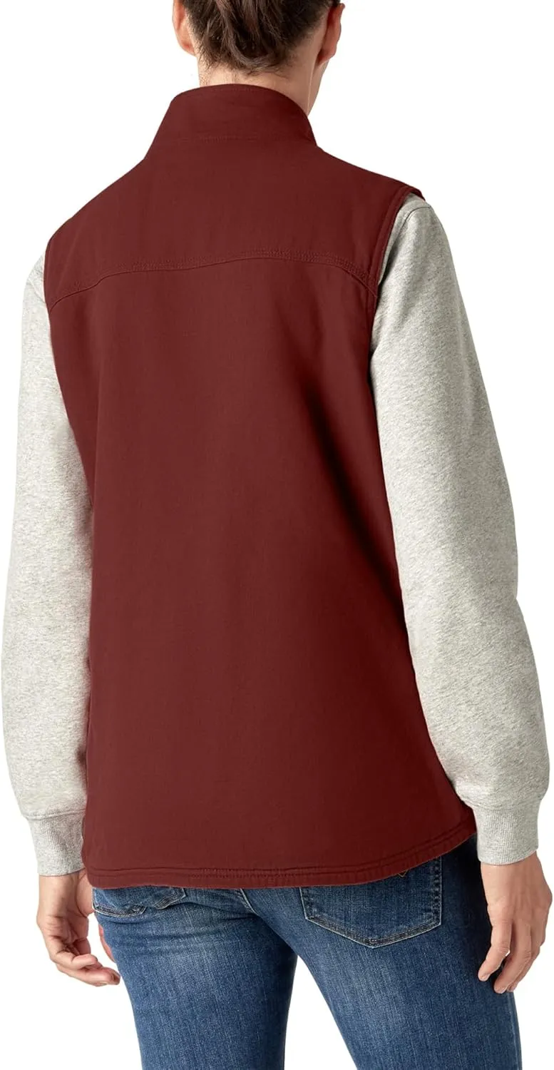 Dickies Womens Fleece Lined Duck Canvas Vest